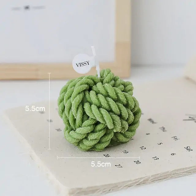 Creative Handmade Wool Ball Candles