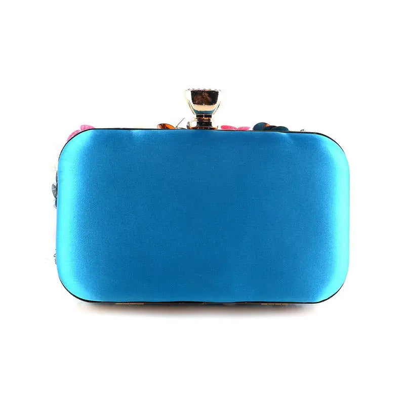 Embellished Floral Evening Clutch Bag