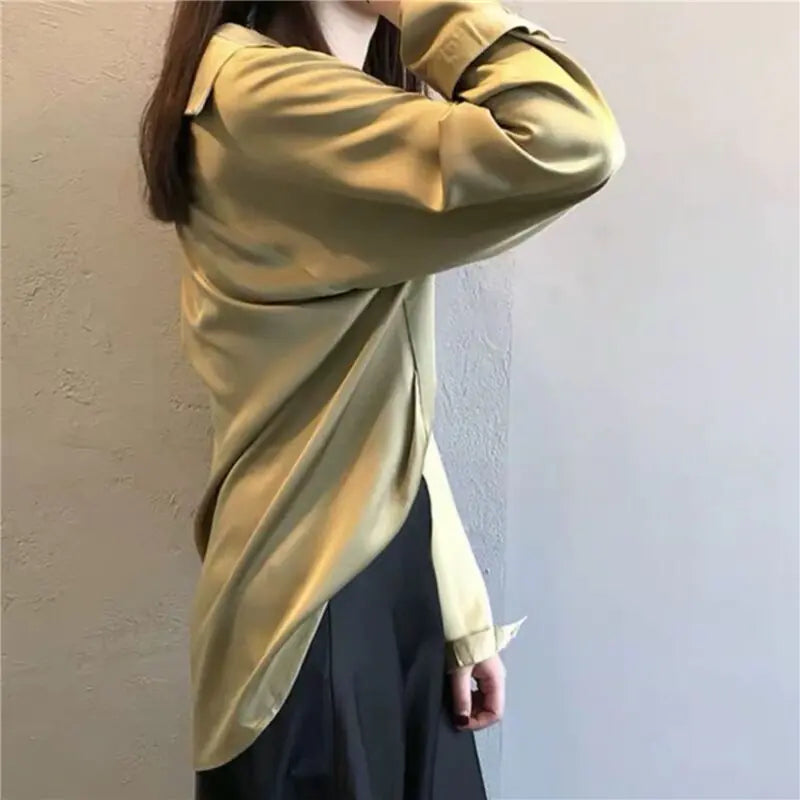 Chic Polyester Silk Blouse