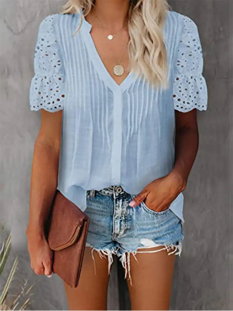 V-neck Emily Lace Shirt