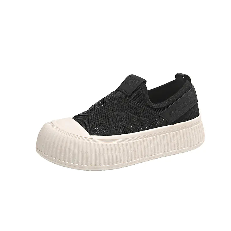 Platform Mesh Slip-On Sneakers