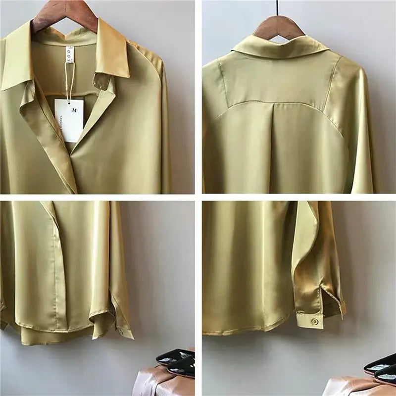 Chic Polyester Silk Blouse