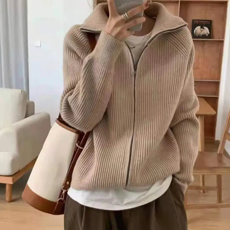 Solid Vintage Sweater Cardigan