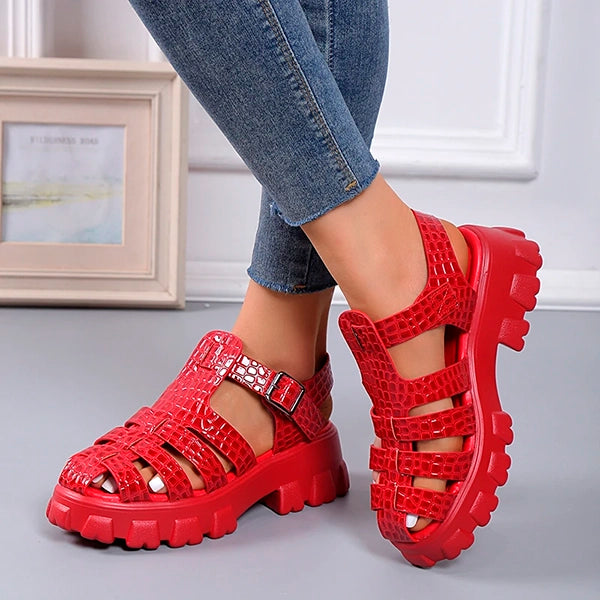 Omeslike Platform Roman Sandals
