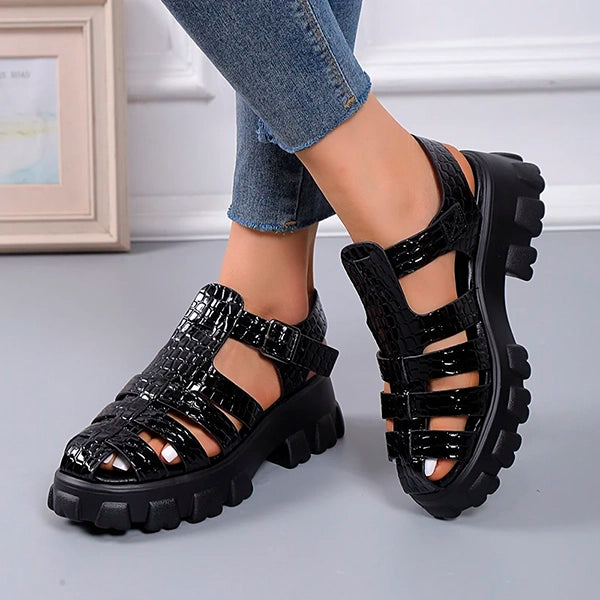 Omeslike Platform Roman Sandals