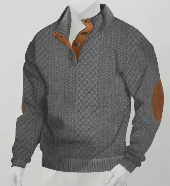 Classic Jacquard Pullover Sweatshirt
