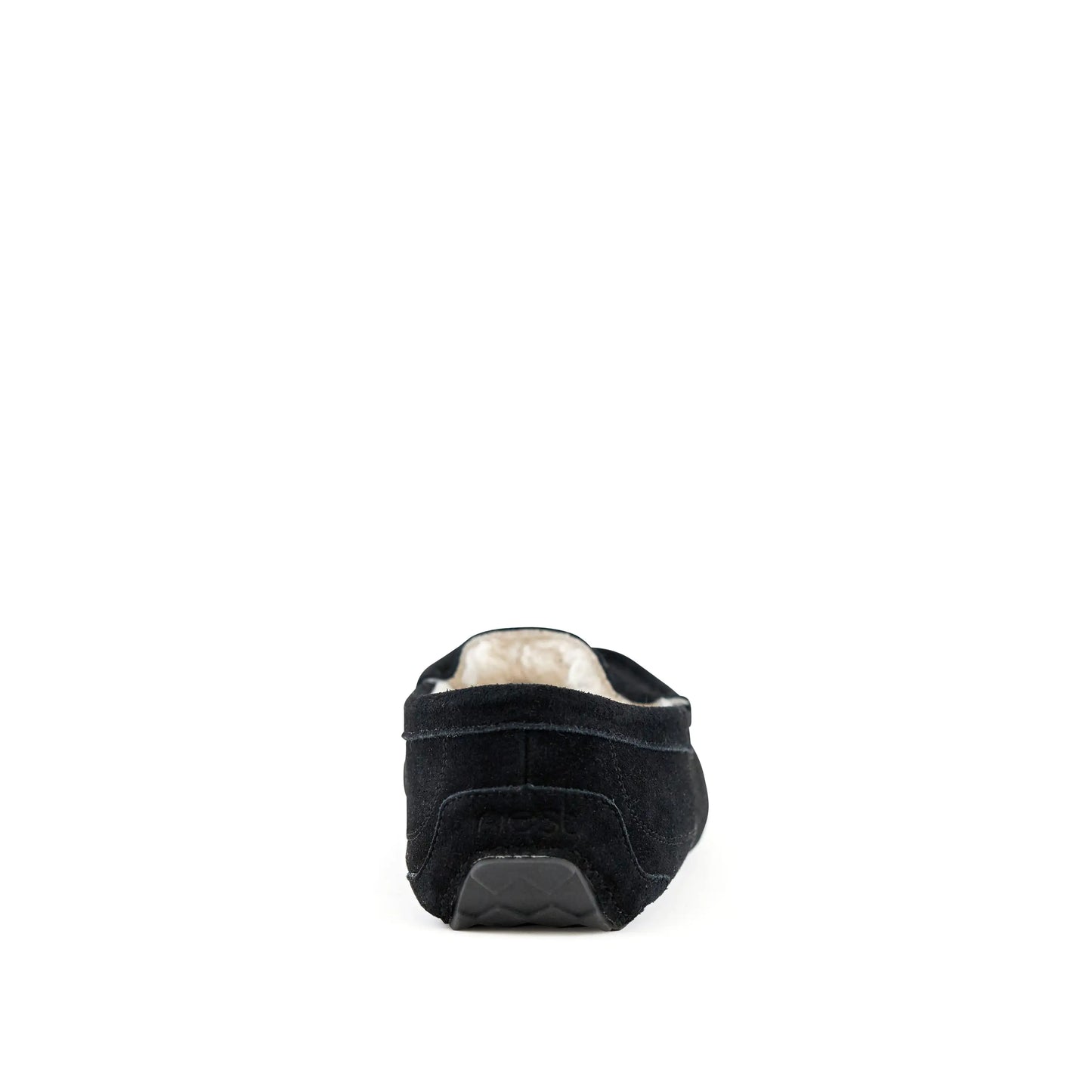 Fluffy Black Moccasin Slippers