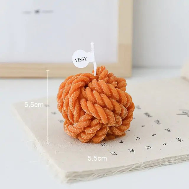Creative Handmade Wool Ball Candles