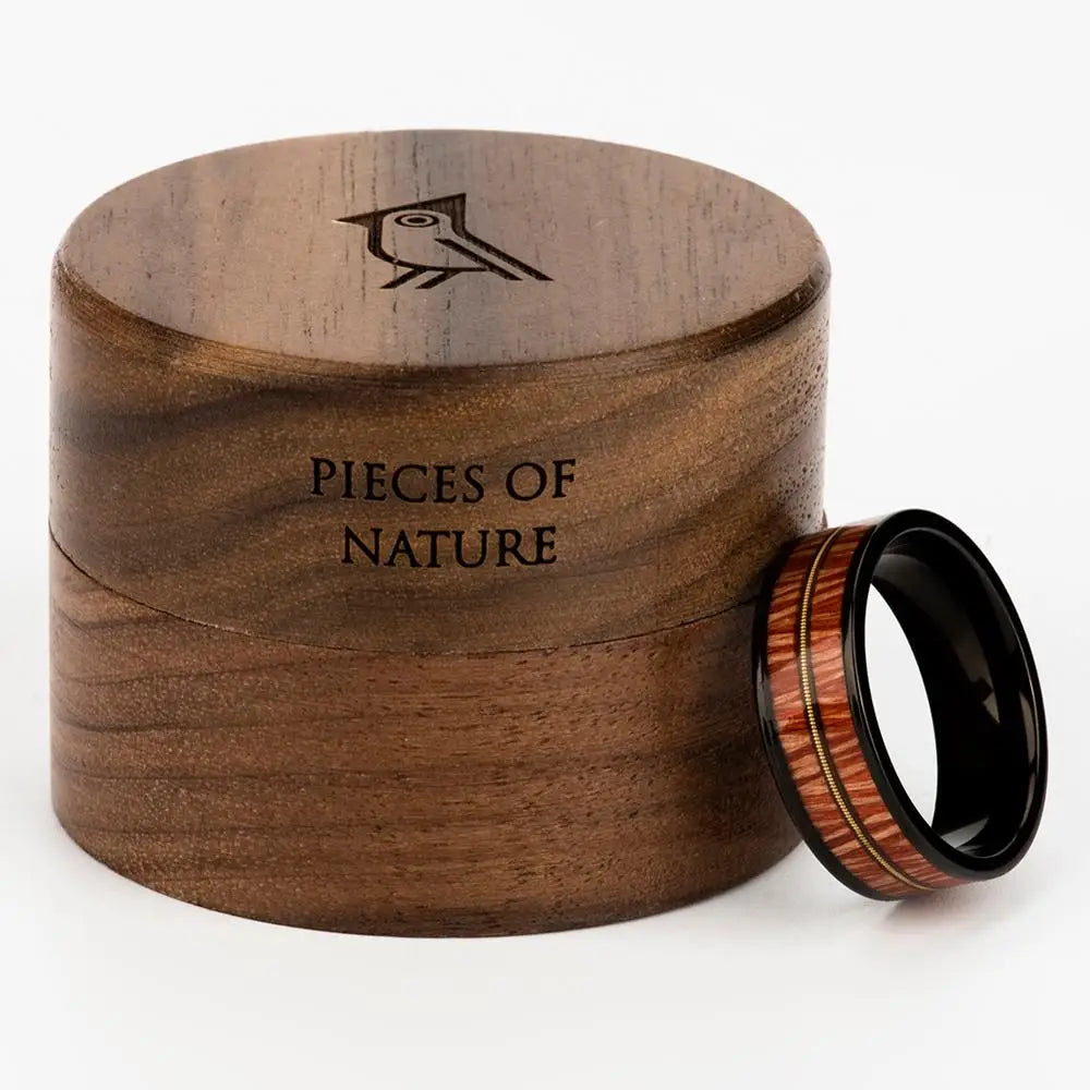 BOBO BIRD Unique Handmade Wooden Titanium Rings