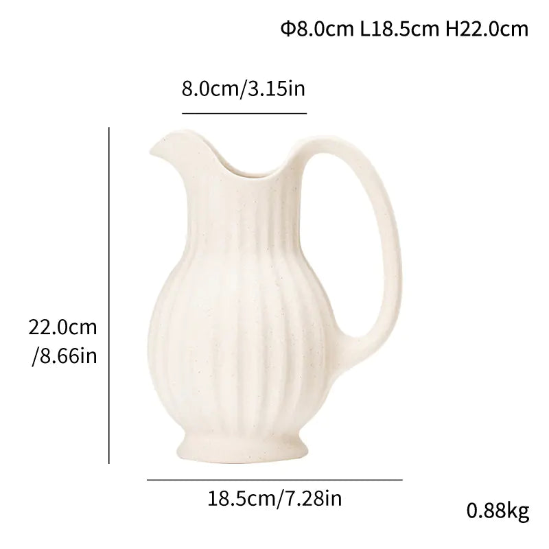 MODISSON Elegant Ceramic Pitcher Vase