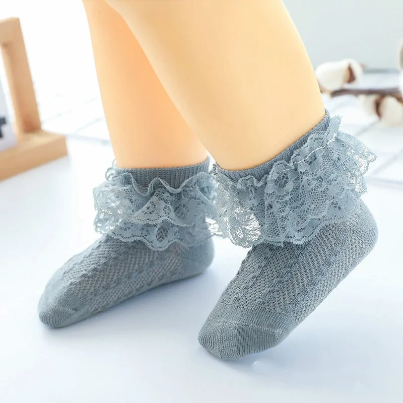 Ruffled Lace Princess Socks
