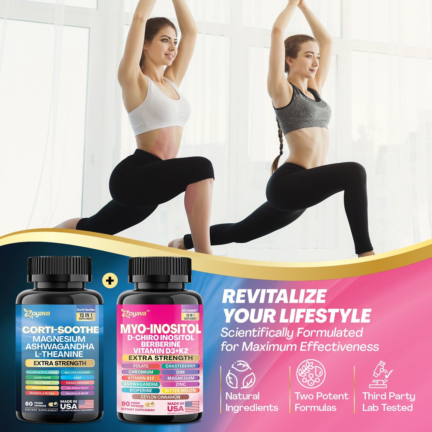 Zoyava Soothe and Smooth Magnesium and Myo-Inositol Capsules