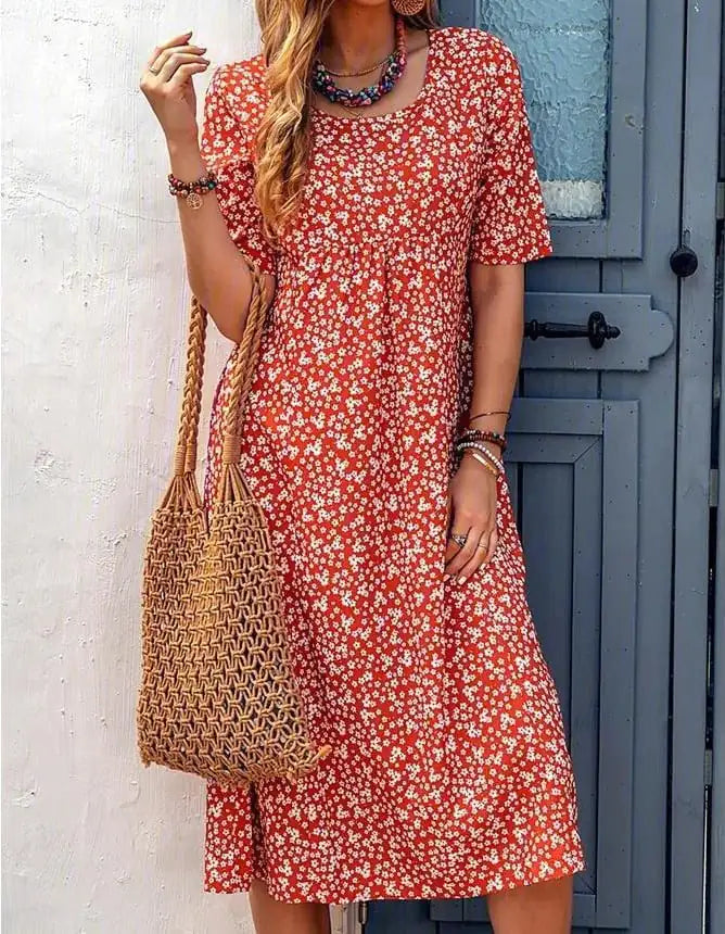 Annalee Short Sleeve Casual Midi Dress