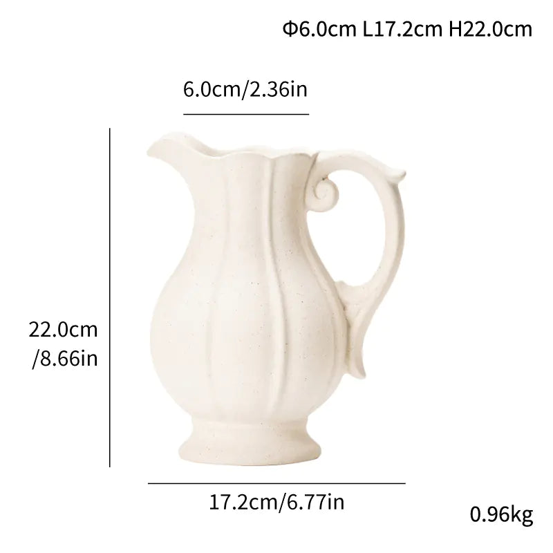 MODISSON Elegant Ceramic Pitcher Vase