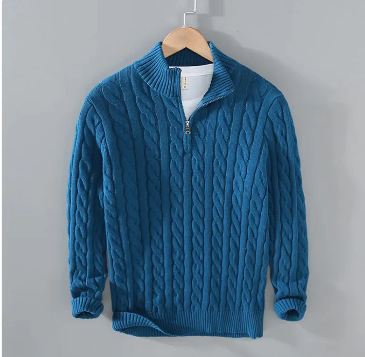 Urban Luxe Half-Zip Cable Jumpers