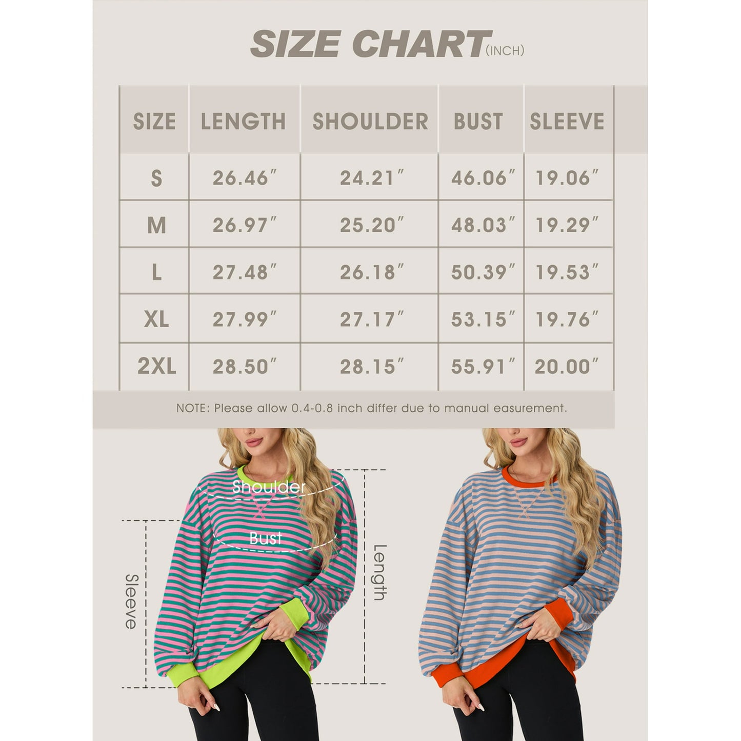 Casual Loose Striped Sweaters