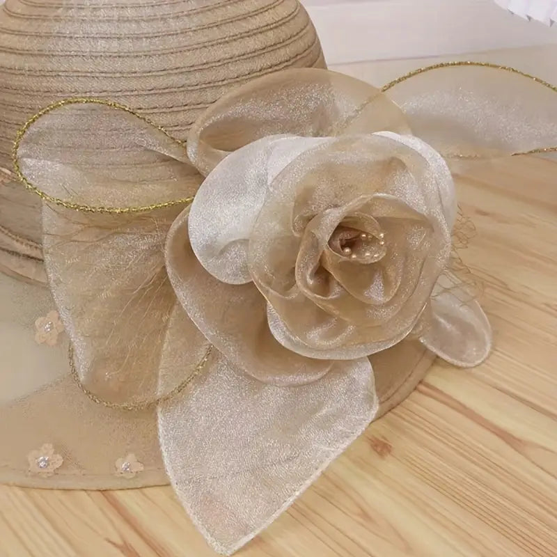 Versatile Two-Tone Floral Hats