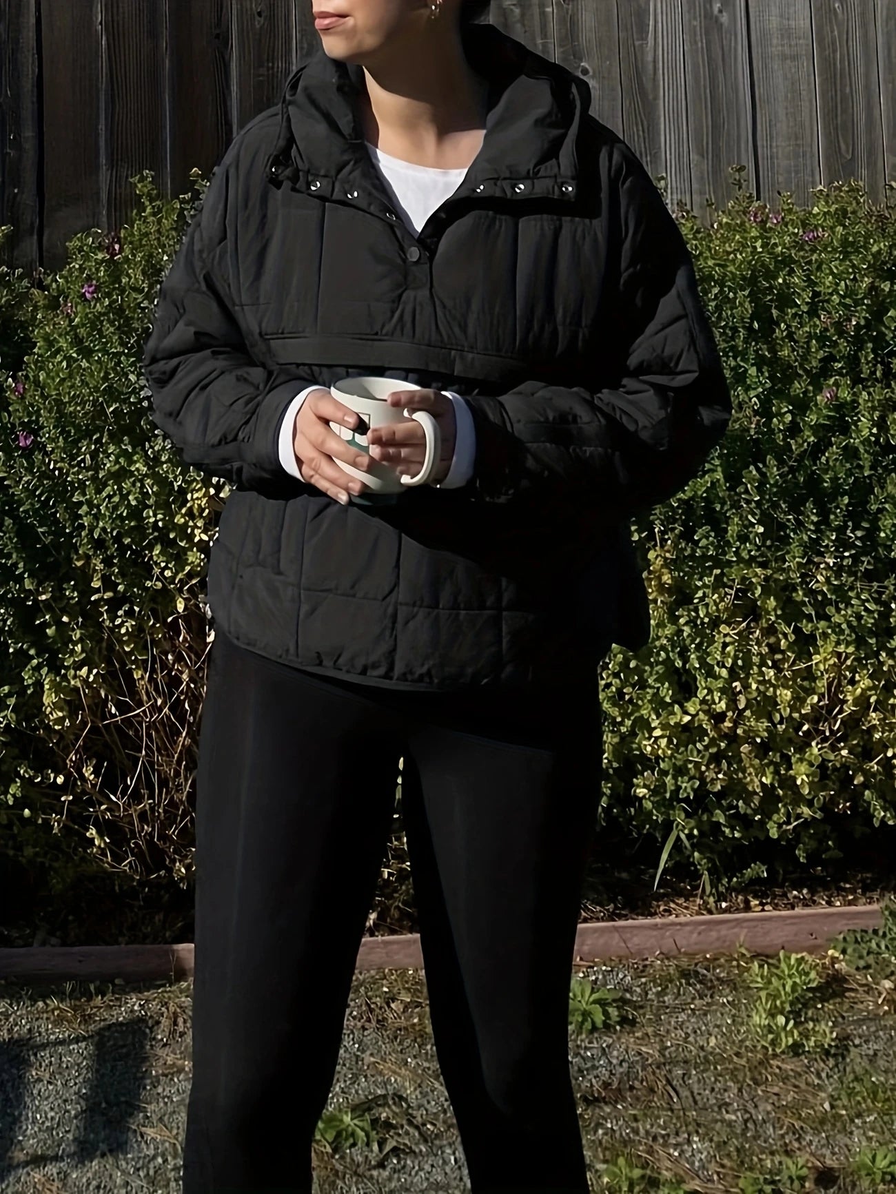 Dames Pure Comfort Quilted Pullover Puffer