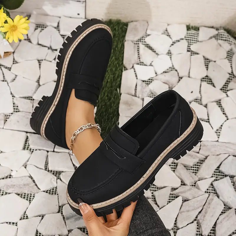 Geneva Platform Penny Loafers