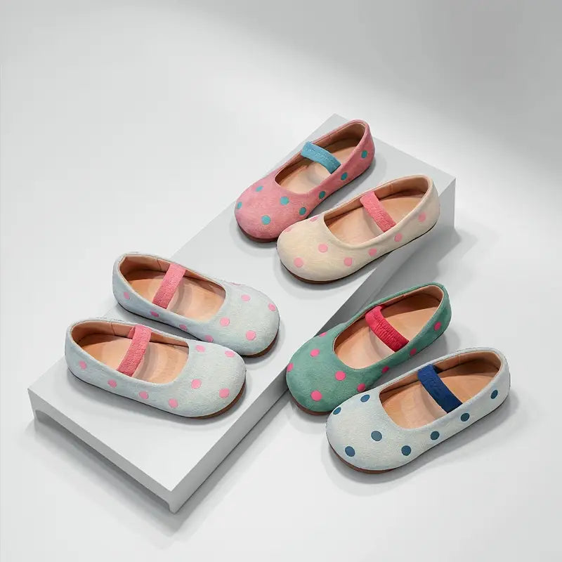 Honey Girl Polka Dot Ballet Shoes