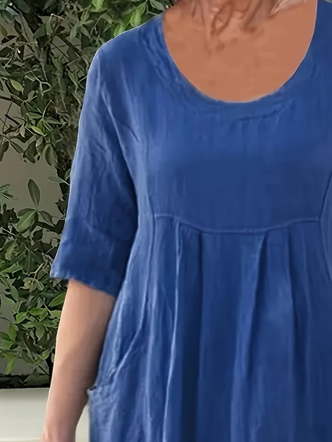 Hanna Linen Pleated Midi Slip Dress