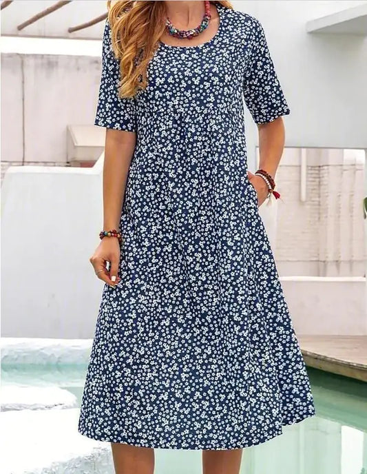 Annalee Short Sleeve Casual Midi Dress