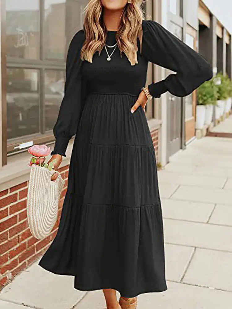 Charm Midi Dress with Long Sleeves