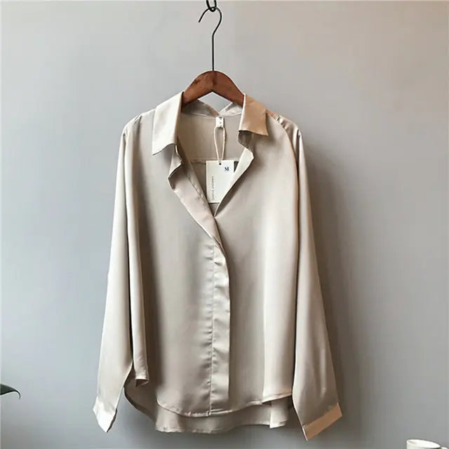 Chic Polyester Silk Blouse