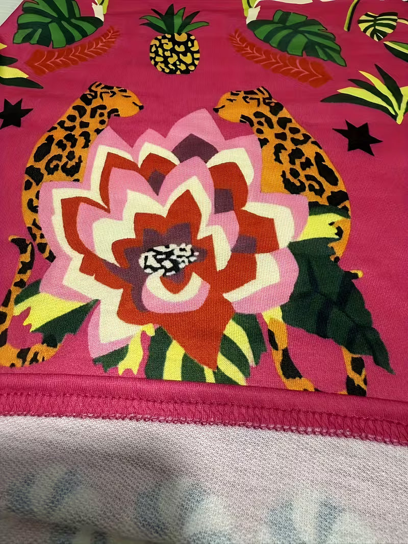 Tropical Rio Floral A-Line Skirt