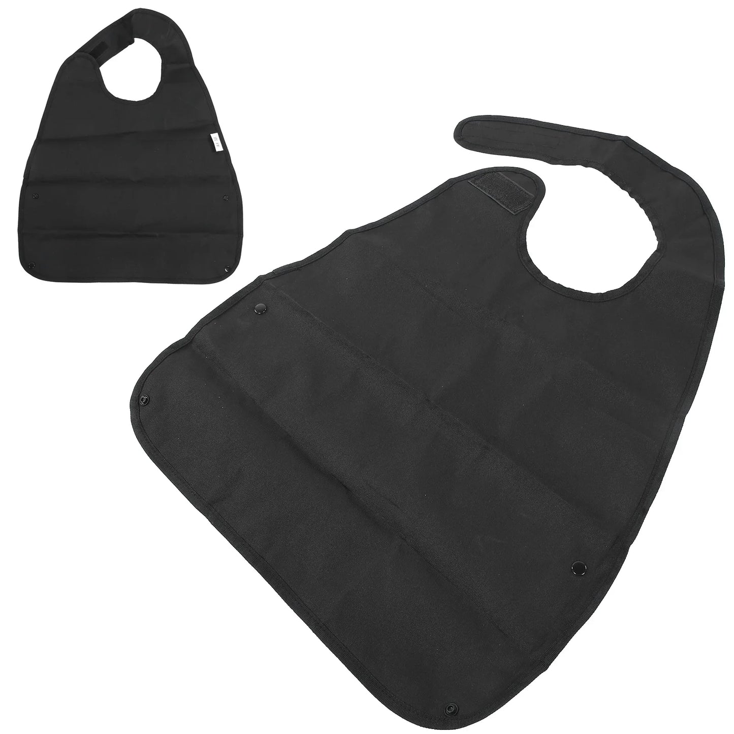 Adult Black Waterproof Soft Bibs