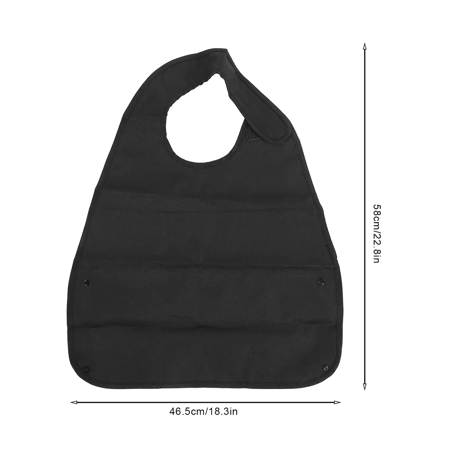 Adult Black Waterproof Soft Bibs