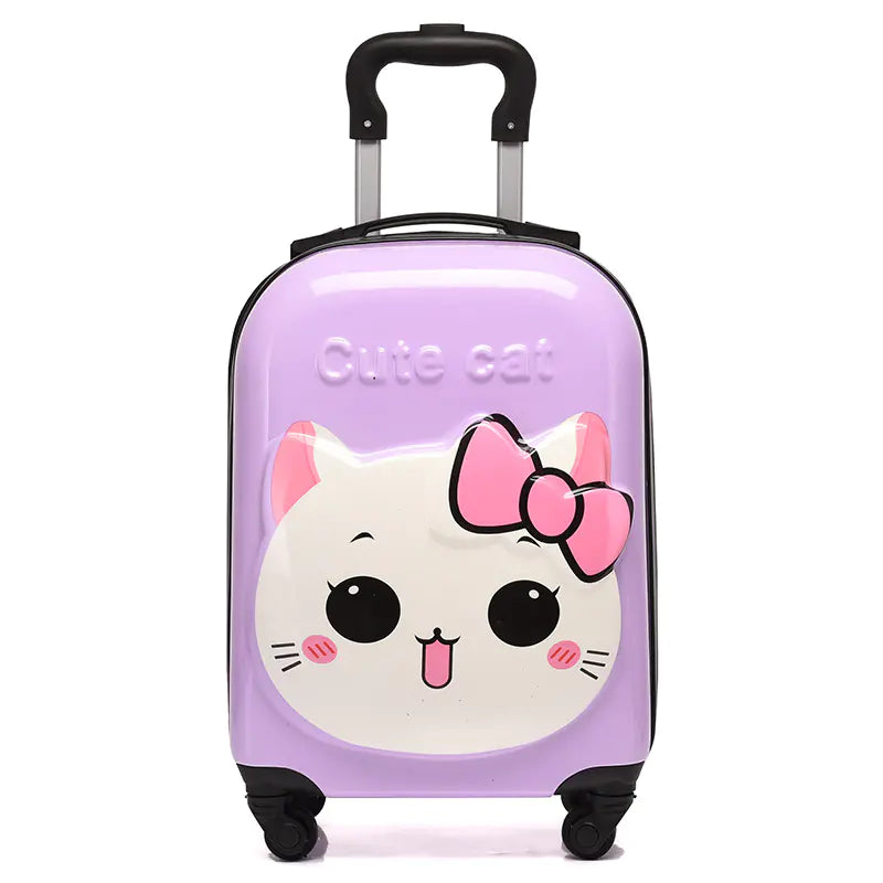 3D Cartoon Animal Rolling Luggage Suitcases