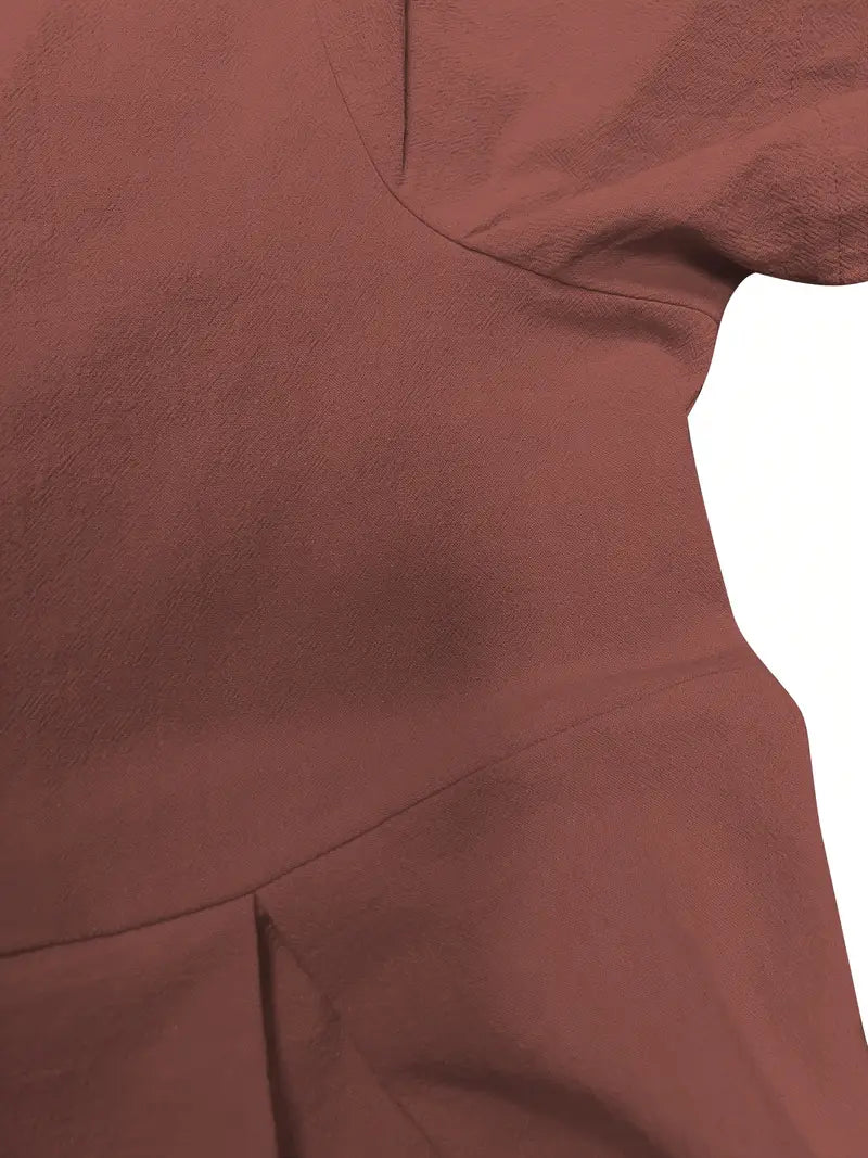 Plus Size Linen A-Line Maxi Dresses