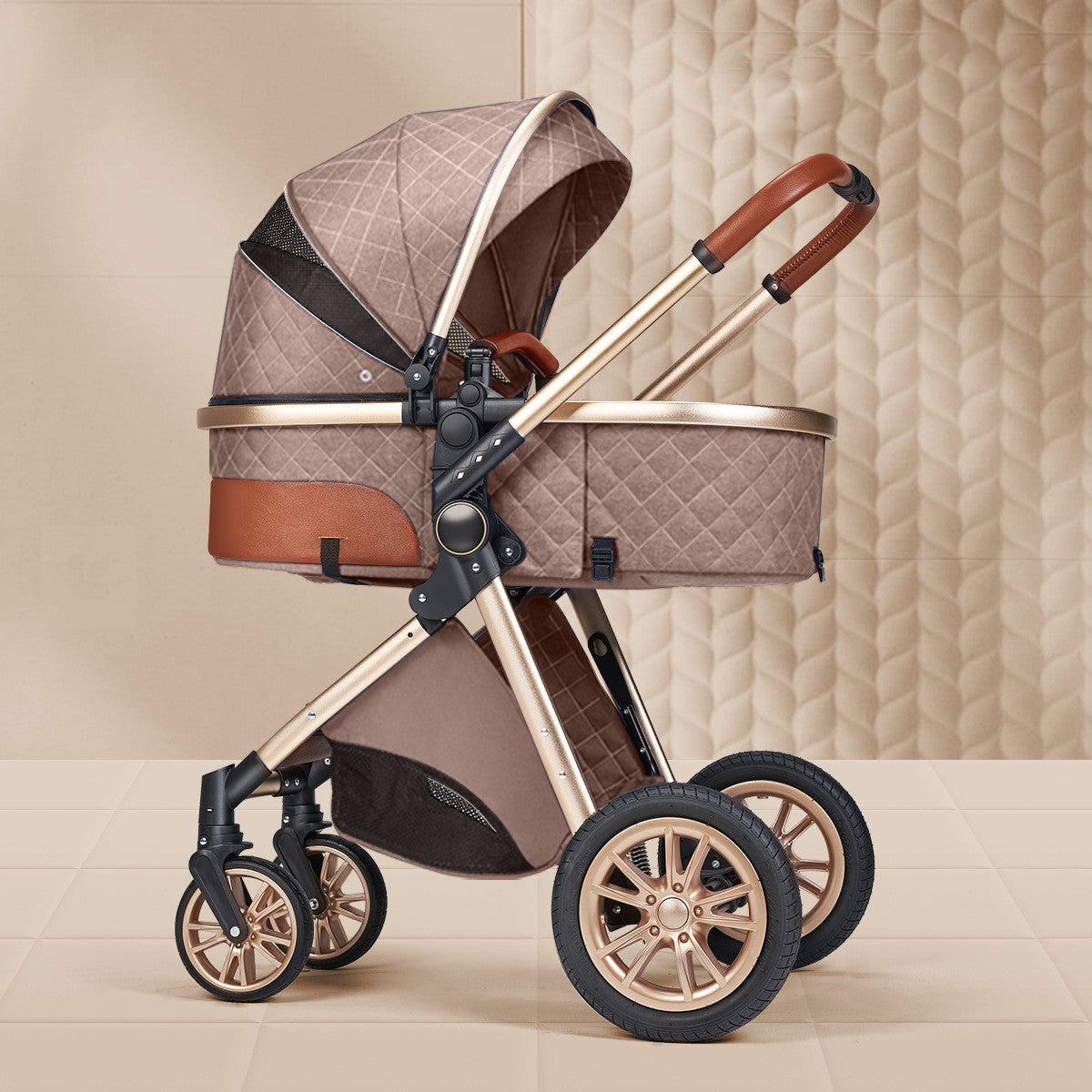 Stylish High View Lightweight 3 in 1 Pram and Strollers