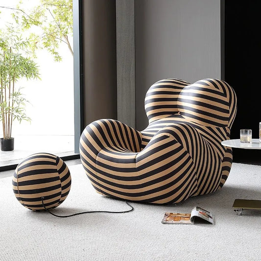 Ergonomic Leisure Ice Cotton Sofa + Ball Chairs