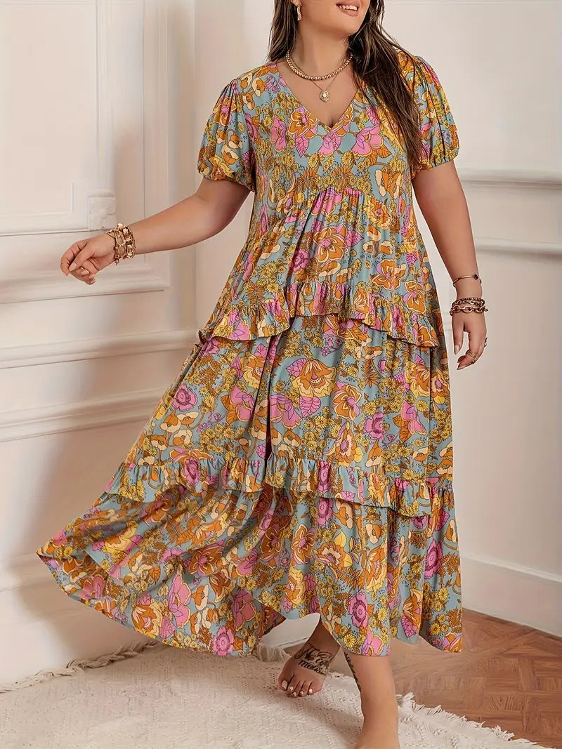 Rustty Dustty Plus Size Viscose Boho Dress