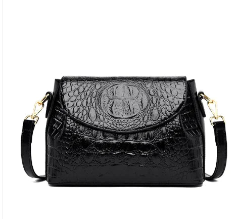 Vintage Crocodile Embossed Crossbody Bag