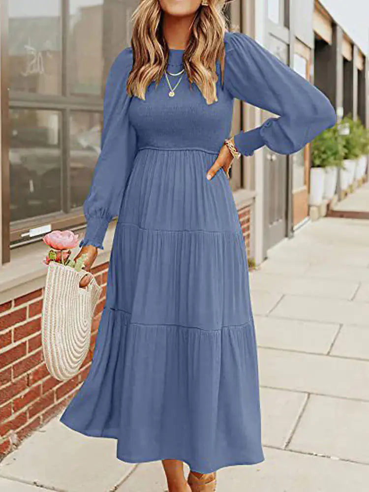 Charm Midi Dress with Long Sleeves