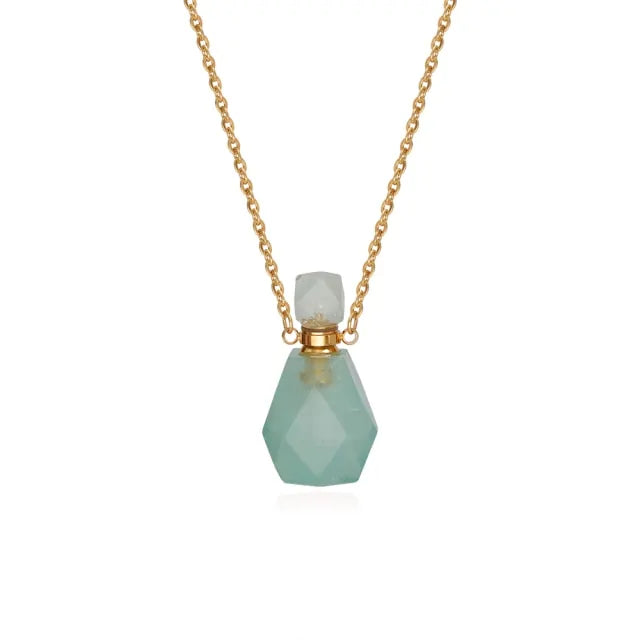 Essential Oil Bottles Natural Stone Pendant