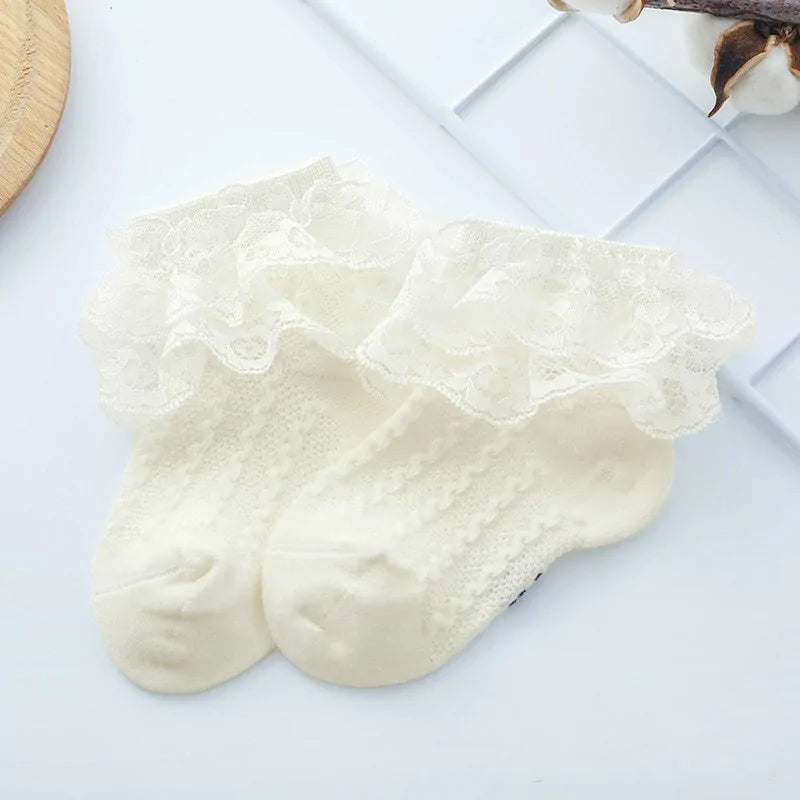 Ruffled Lace Princess Socks