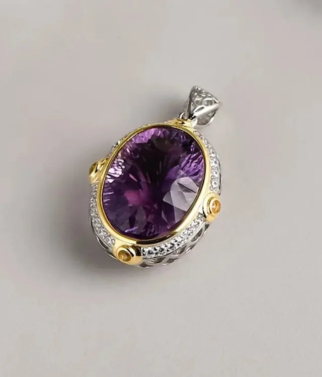 BRIOUS Exquisite Oval Synthetic Crystal Pendants