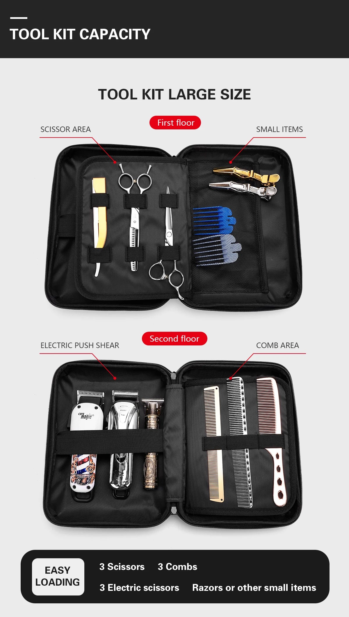 Styling Tool Box Hair Scissors Case