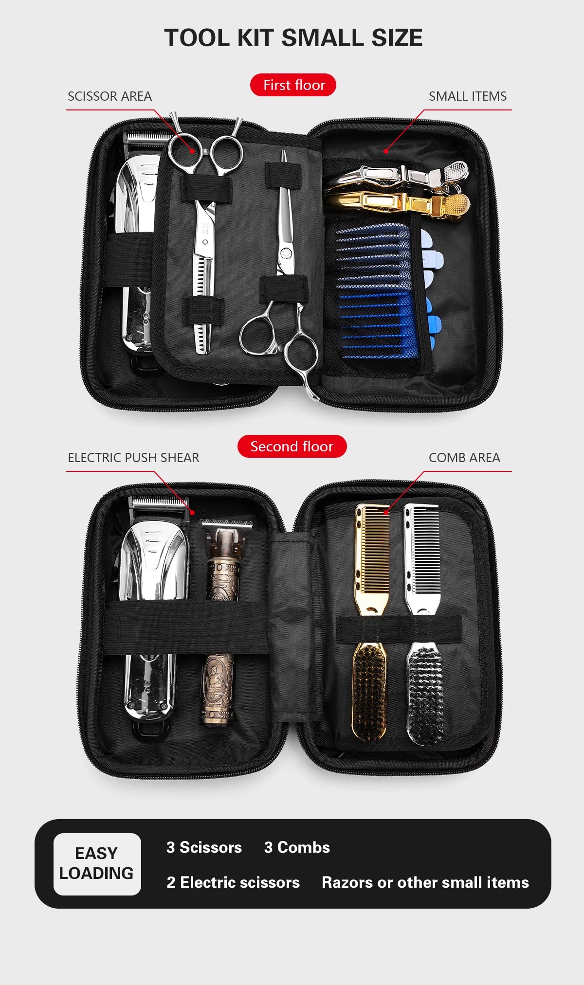 Styling Tool Box Hair Scissors Case