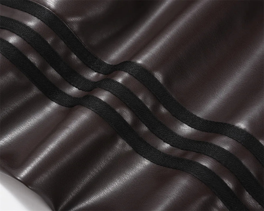 Firebird 3-Stripes Vegan Leather Track Pants
