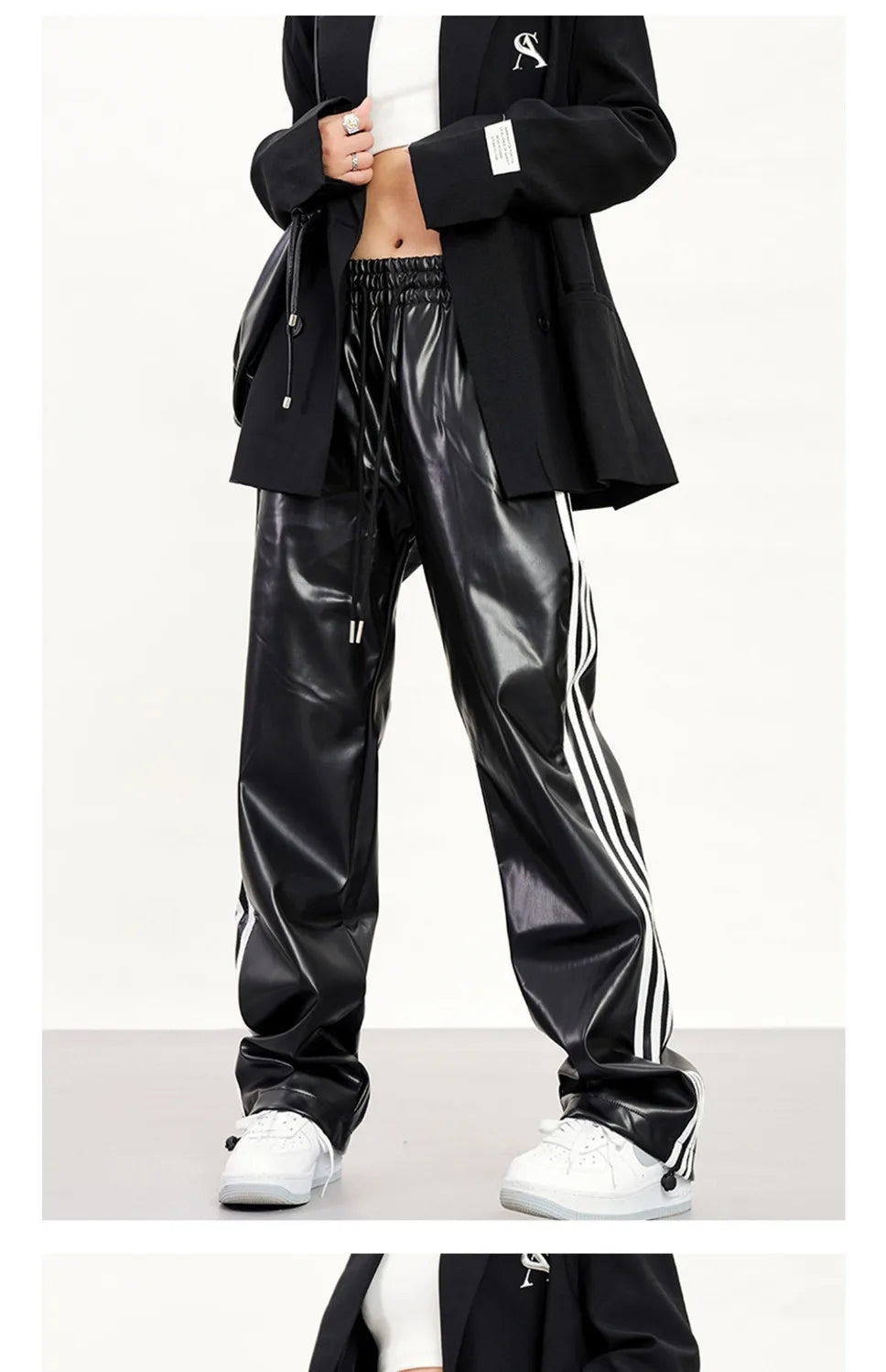 Firebird 3-Stripes Vegan Leather Track Pants