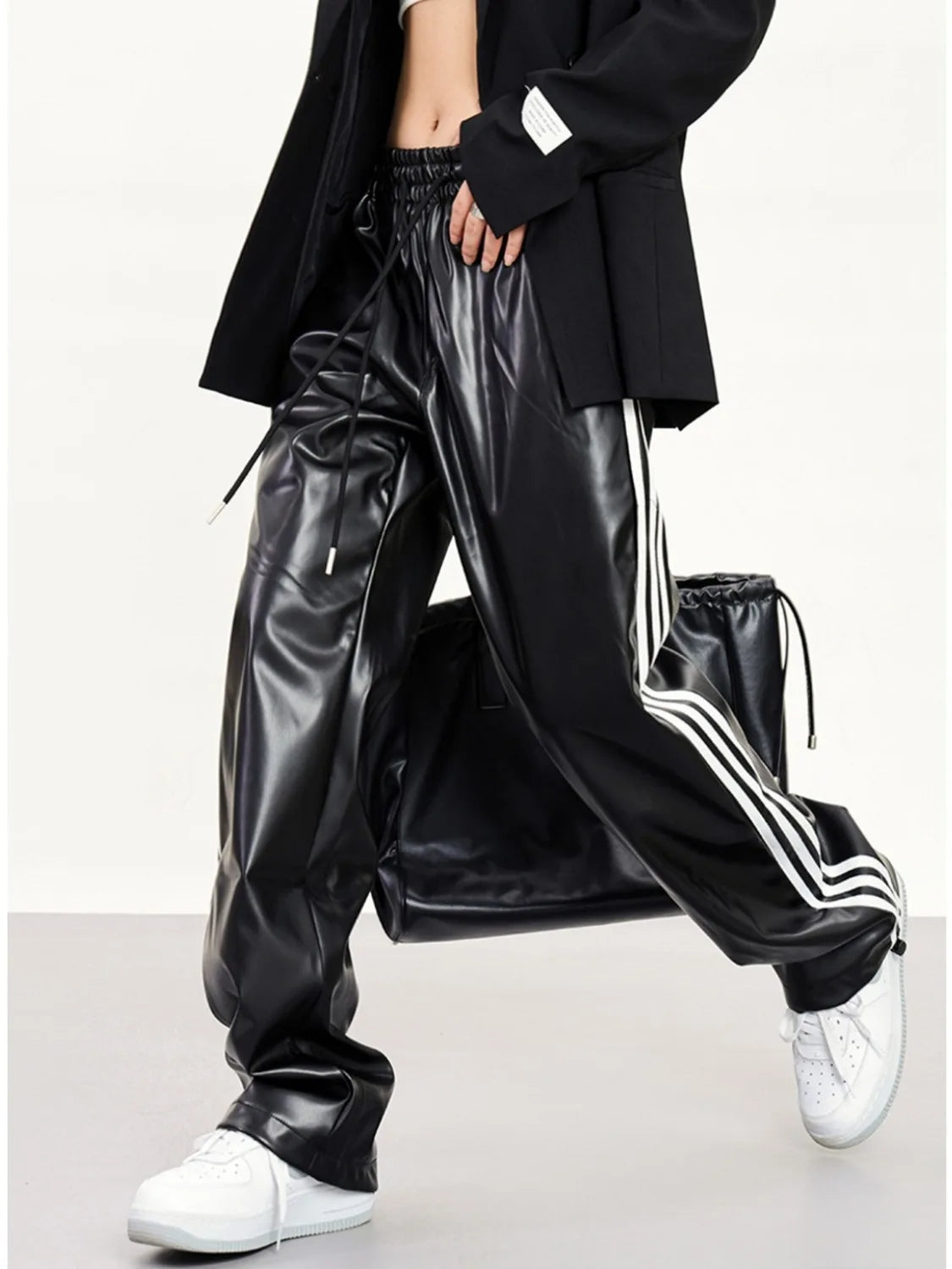 Firebird 3-Stripes Vegan Leather Track Pants