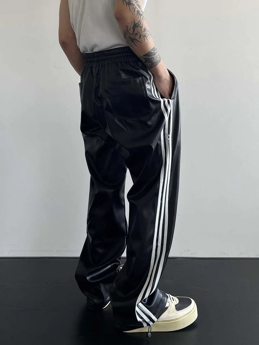 Firebird 3-Stripes Vegan Leather Track Pants