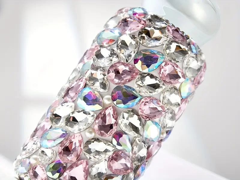 Rhinestone Studded Insulated Vacuum Flask