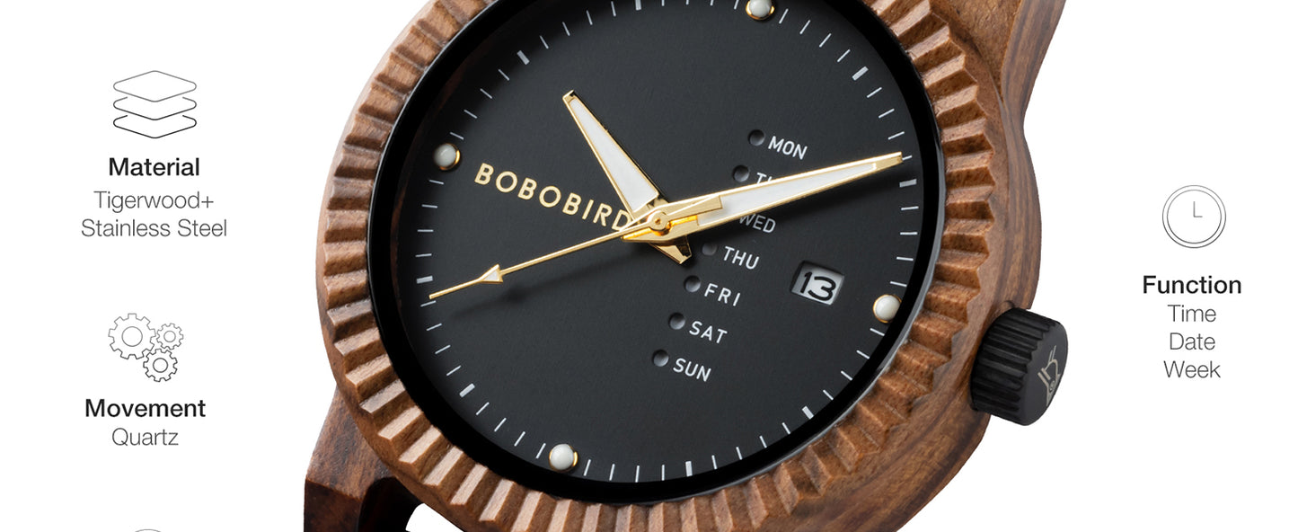 BOBO BIRD Wooden Quartz Watches