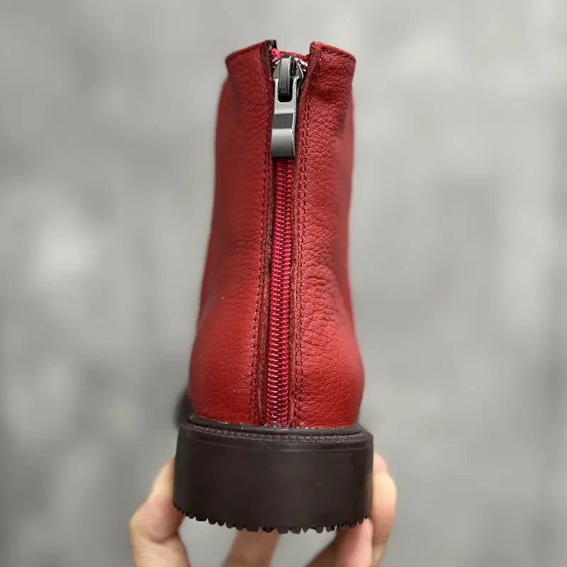 Genuine Leather Chelsea Ankle Boots